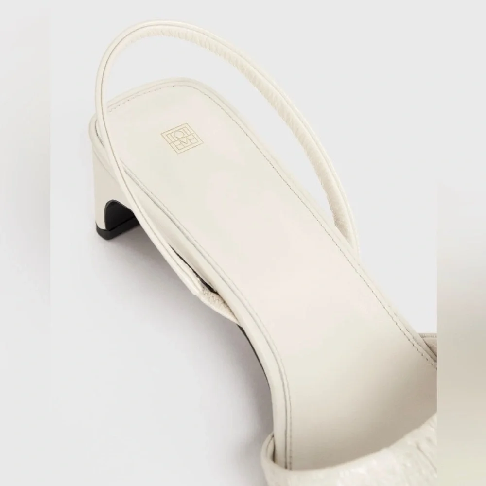 Toteme The Gathered Leather Scoop Heel Sandal - Picture 5 of 7